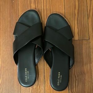 Cole haan leather slides